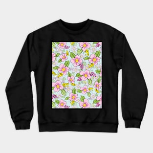 Floral Pattern Art Design Crewneck Sweatshirt